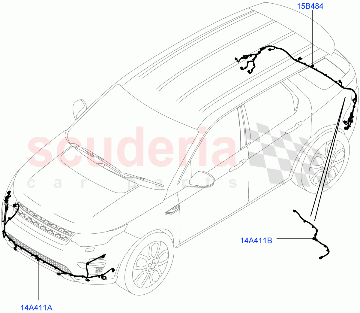 Electrical Wiring - Body And Rear(Bumper)(Halewood (UK)) of Land Rover Land Rover Discovery Sport (2015+) [2.0 Turbo Petrol AJ200P]
