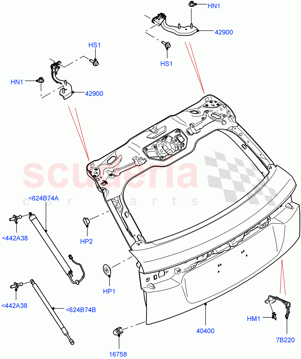 Luggage Compartment Door(Door And Fixings) of Land Rover Land Rover Range Rover Velar (2017+) [3.0 DOHC GDI SC V6 Petrol]