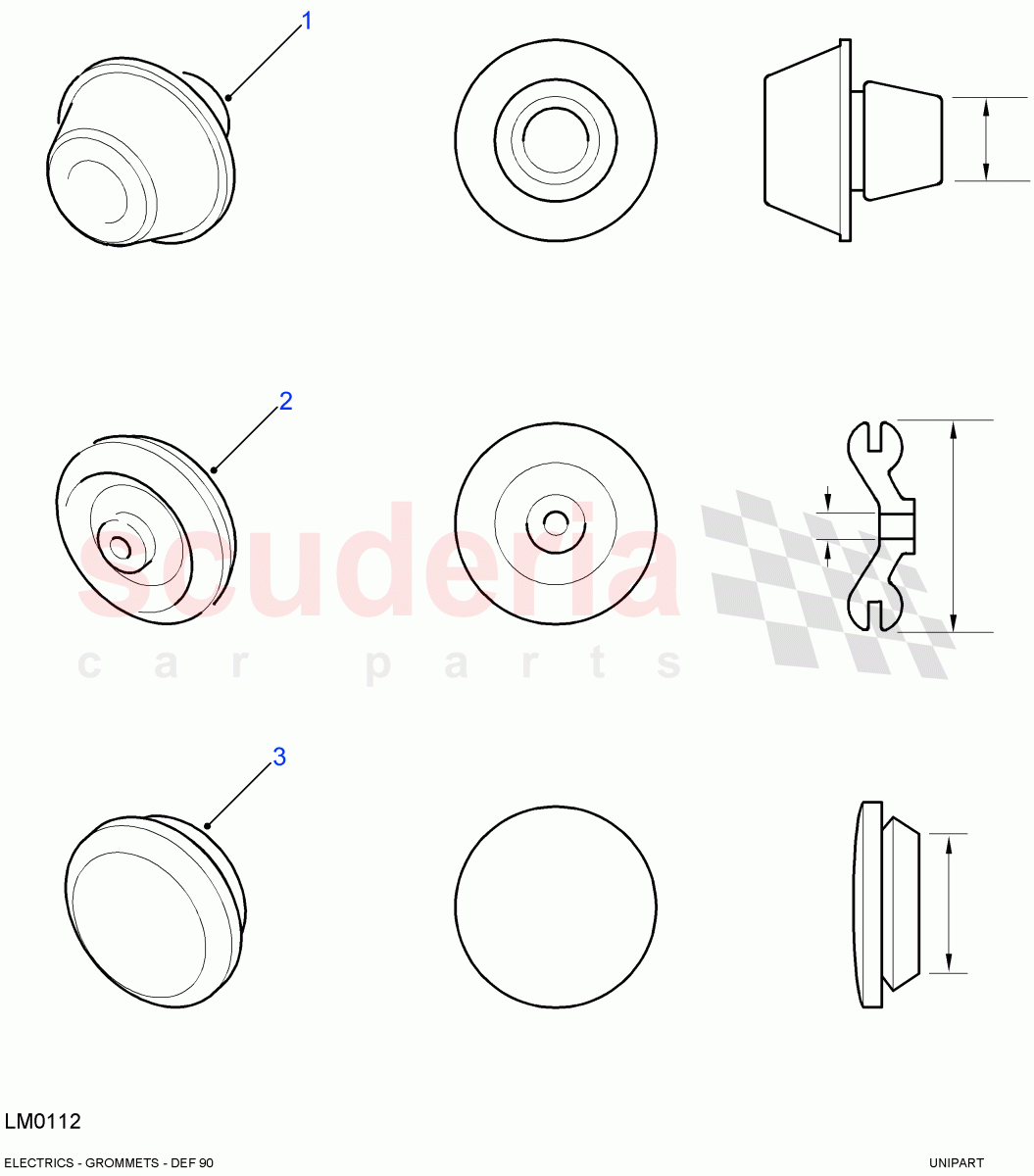 Grommets((V)FROM7A000001) of Land Rover Land Rover Defender (2007-2016)
