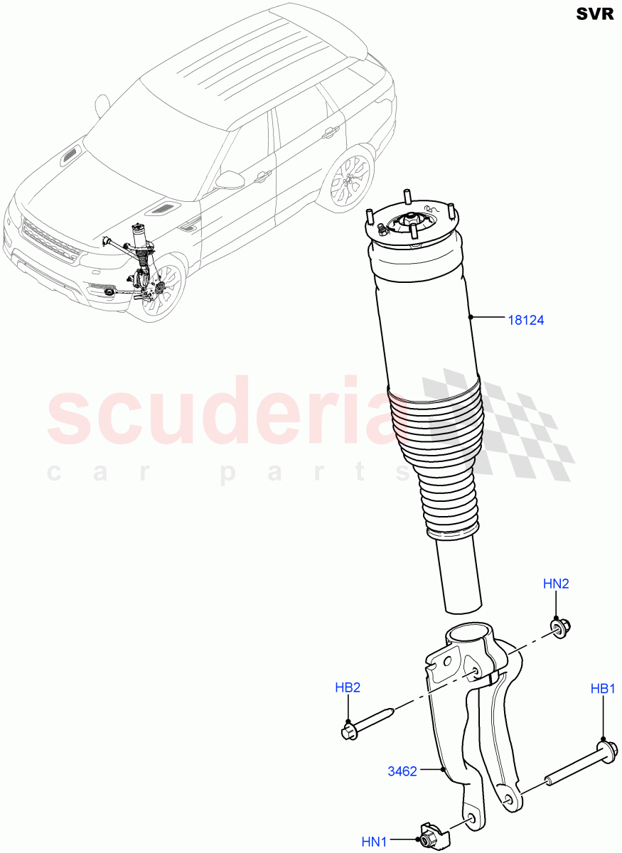 Front Suspension Struts And Springs(SVR Version,SVR)((V)FROMFA000001) of Land Rover Land Rover Range Rover Sport (2014+) [5.0 OHC SGDI SC V8 Petrol]