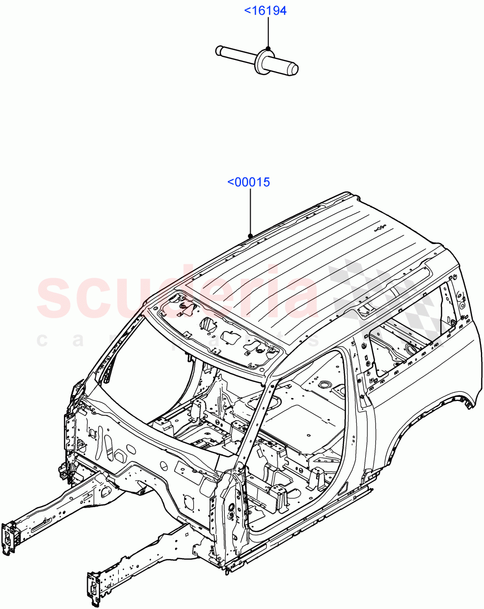 Bodyshell(Short Wheelbase) of Land Rover Land Rover Defender (2020+) [3.0 I6 Turbo Diesel AJ20D6]