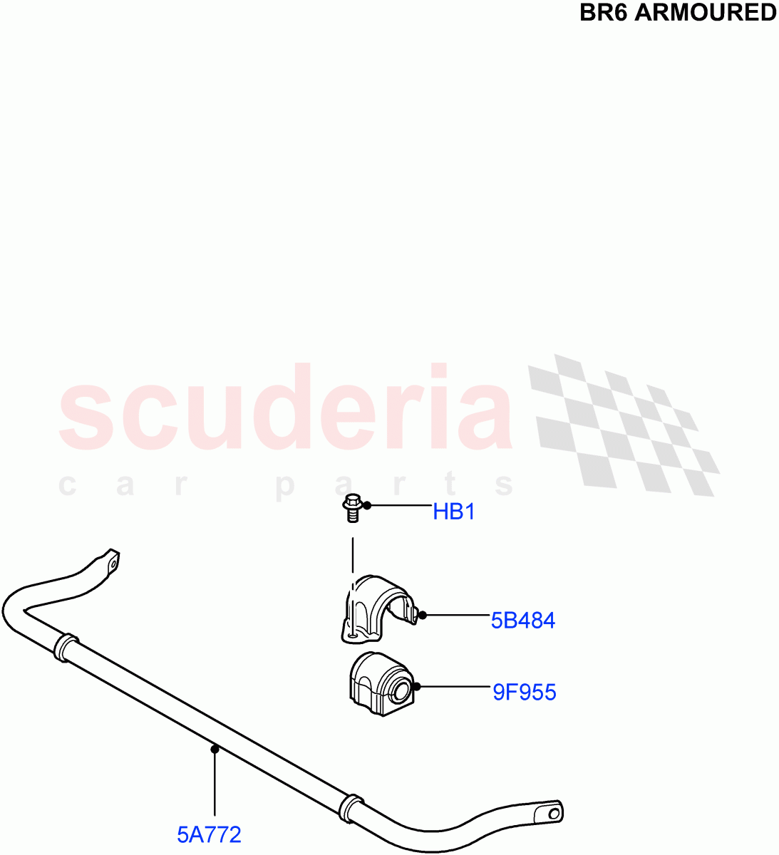 Rear Cross Member & Stabilizer Bar(With B6 Level Armouring)((V)FROMAA000001) of Land Rover Land Rover Discovery 4 (2010-2016) [5.0 OHC SGDI NA V8 Petrol]