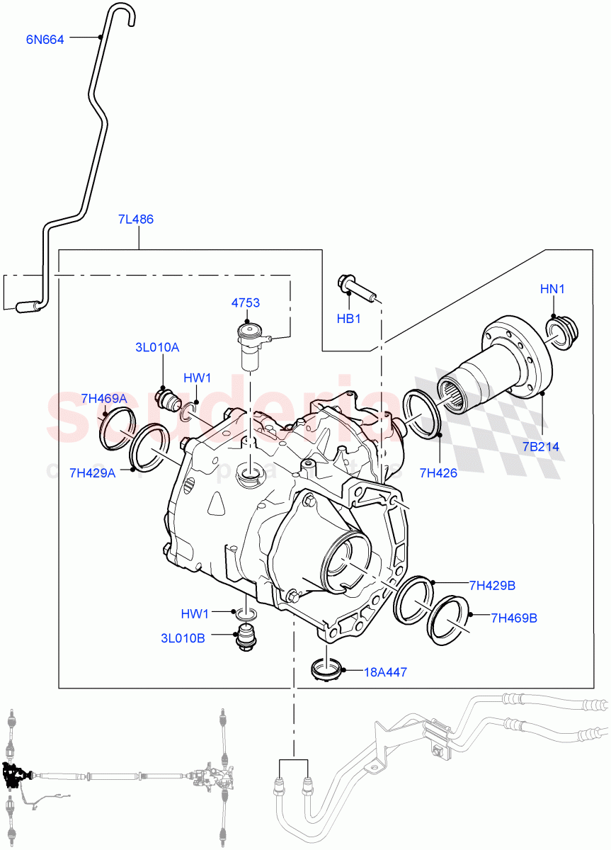 Front Axle Case(Itatiaia (Brazil),Dynamic Driveline)((V)FROMJT000001) of Land Rover Land Rover Discovery Sport (2015+) [2.2 Single Turbo Diesel]