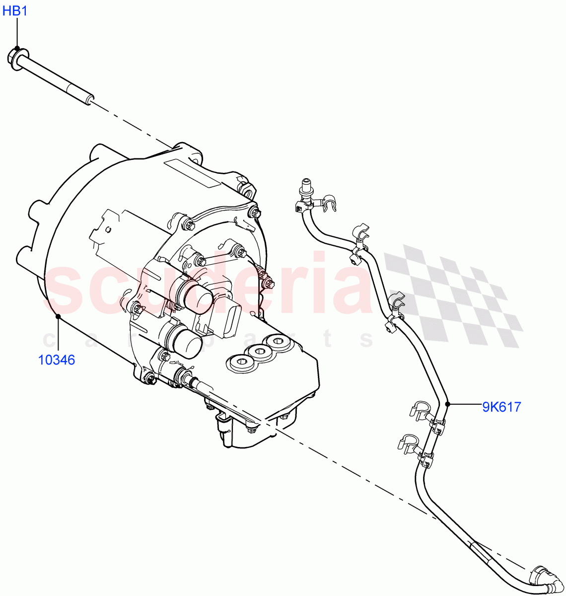 Alternator And Mountings(Electric Engine Battery-PHEV)((V)FROMLH000001) of Land Rover Land Rover Discovery Sport (2015+) [2.0 Turbo Petrol AJ200P]