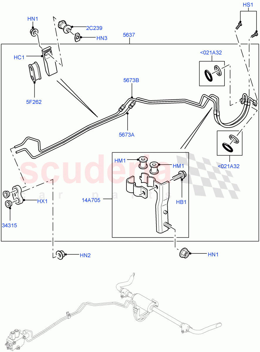 Active Anti-Roll Bar System(ARC Pipes, Rear)(With Roll Stability Control)((V)TO9A999999) of Land Rover Land Rover Range Rover Sport (2005-2009) [3.6 V8 32V DOHC EFI Diesel]