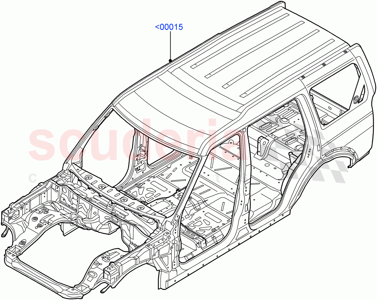 Bodyshell((V)FROMAA000001) of Land Rover Land Rover Discovery 4 (2010-2016) [3.0 DOHC GDI SC V6 Petrol]