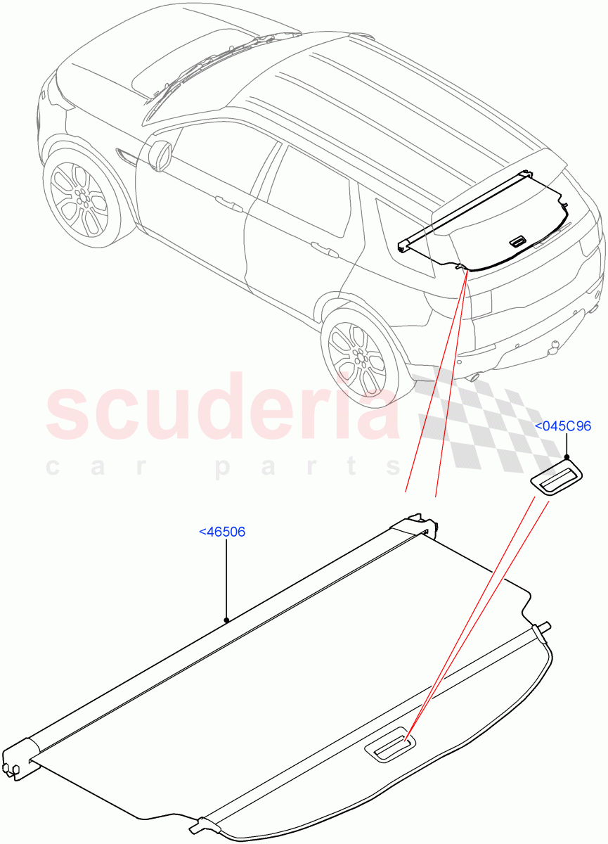 Load Compartment Trim(Package Tray, Upper)(Changsu (China))((V)FROMFG000001) of Land Rover Land Rover Discovery Sport (2015+) [1.5 I3 Turbo Petrol AJ20P3]