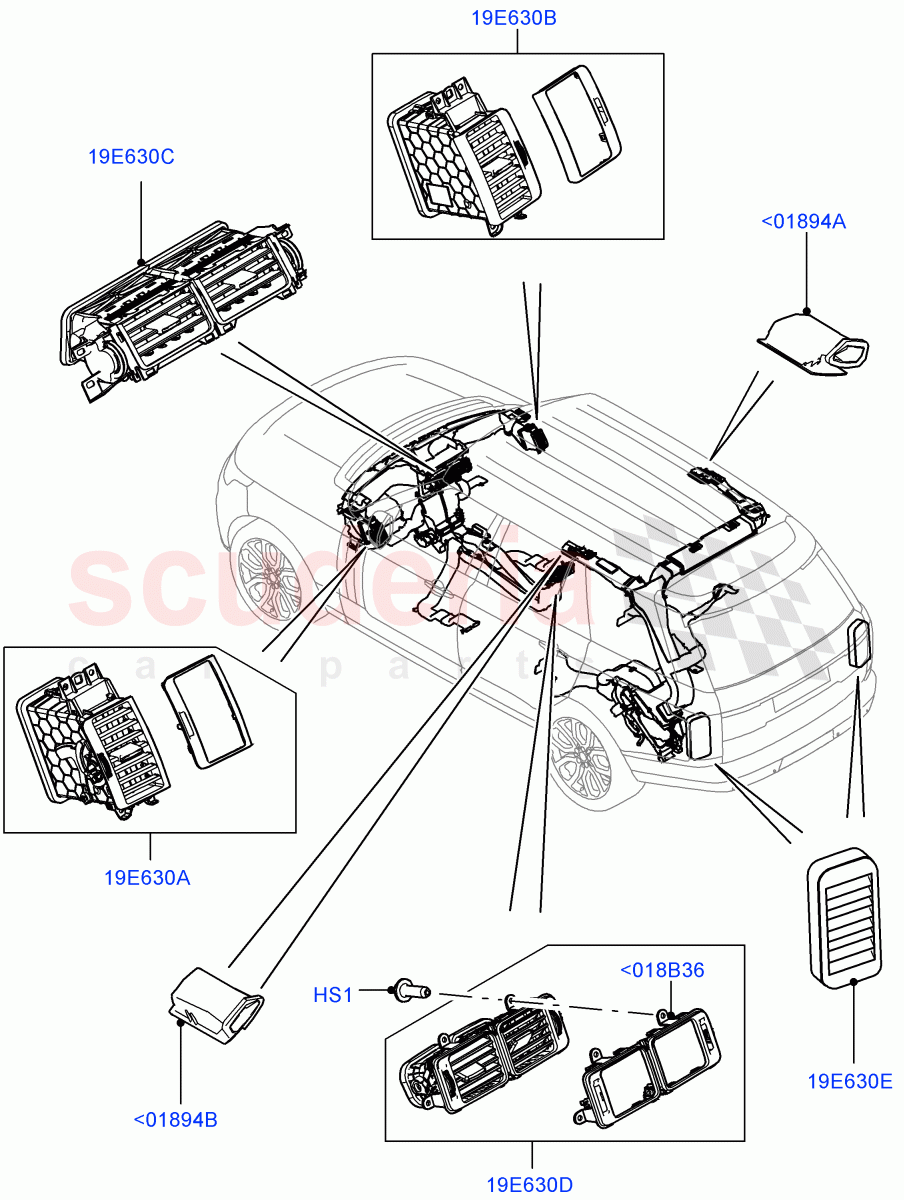Air Vents, Louvres And Ducts(External Components)((V)FROMEA000001) of Land Rover Land Rover Range Rover (2012-2021) [3.0 DOHC GDI SC V6 Petrol]
