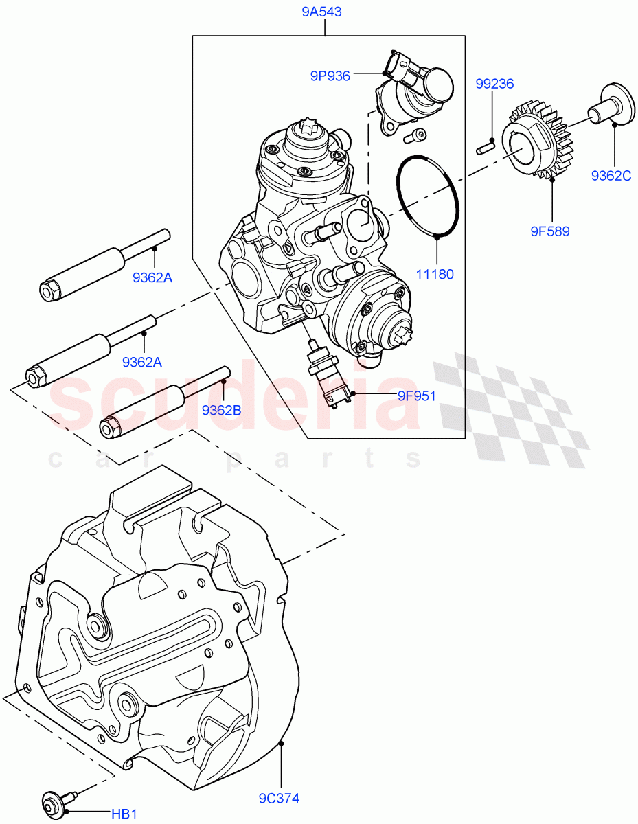 Fuel Injection Pump - Diesel(4.4L DOHC DITC V8 Diesel)((V)FROMBA000001) of Land Rover Land Rover Range Rover (2012-2021) [4.4 DOHC Diesel V8 DITC]