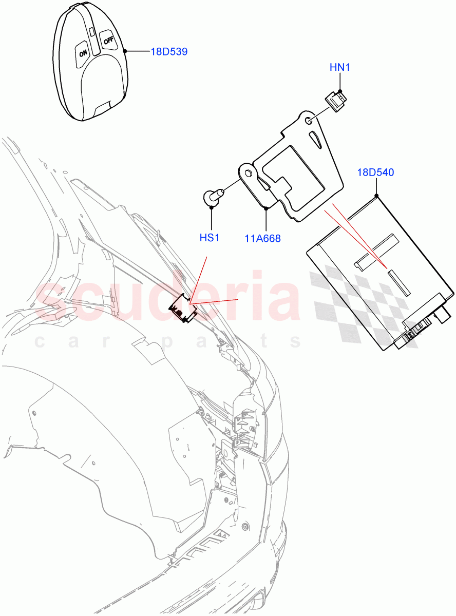 Auxiliary Fuel Fired Pre-Heater(Remote Control)(Fuel Heater W/Pk Heat With Remote)((V)FROMKA000001) of Land Rover Land Rover Range Rover (2012-2021) [2.0 Turbo Petrol GTDI]