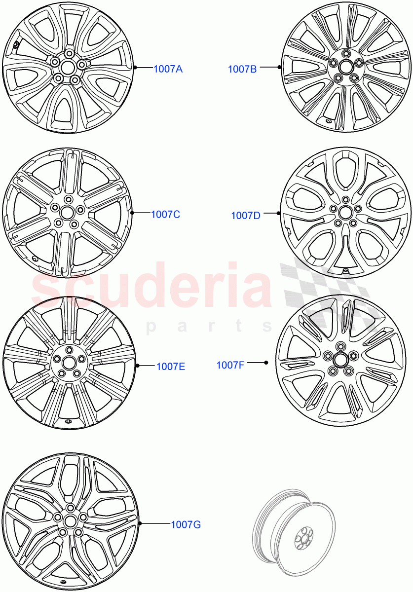 Wheels(Changsu (China))((V)FROMEG000001) of Land Rover Land Rover Range Rover Evoque (2012-2018) [2.0 Turbo Diesel]