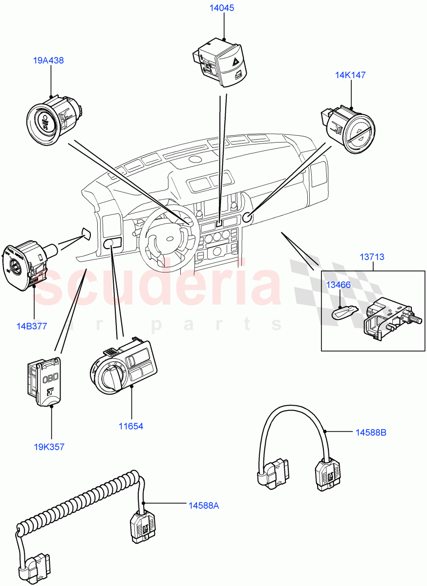 Instrument Panel Related Parts((V)FROMAA000001) of Land Rover Land Rover Range Rover (2010-2012) [3.6 V8 32V DOHC EFI Diesel]