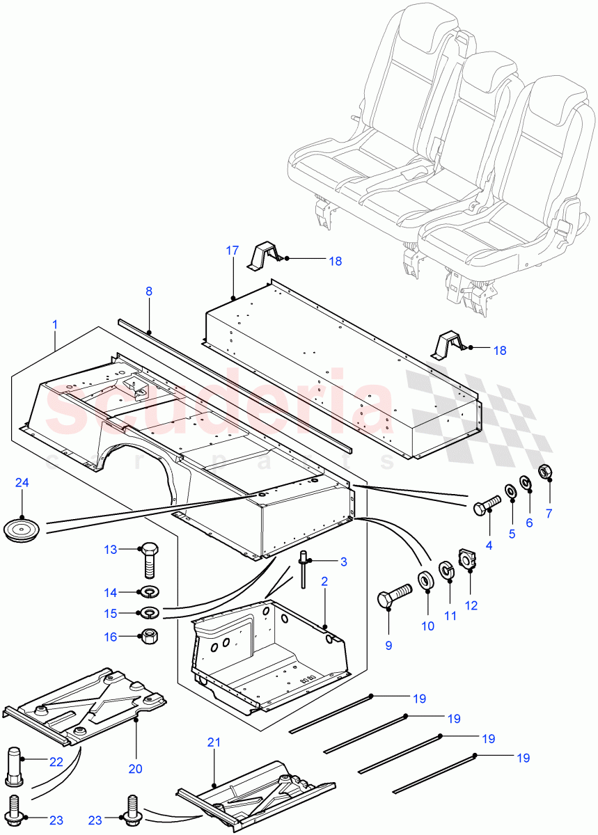 Seat Base Assembly((V)FROM7A000001) of Land Rover Land Rover Defender (2007-2016)