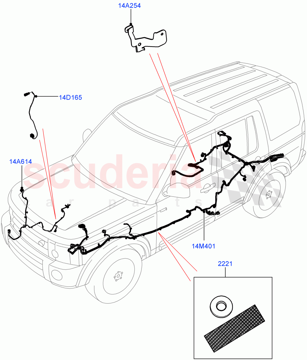 Electrical Wiring - Chassis((V)FROMAA000001) of Land Rover Land Rover Discovery 4 (2010-2016) [4.0 Petrol V6]