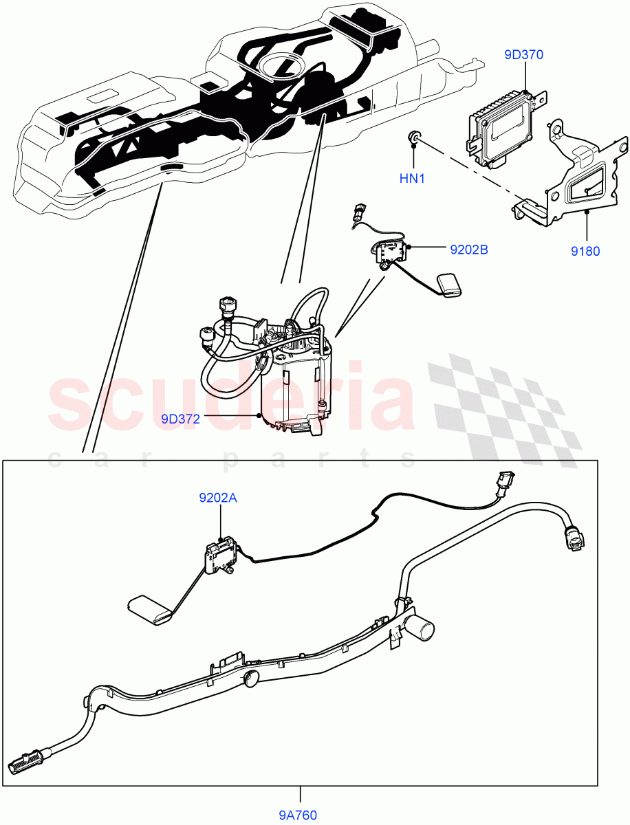 Fuel Pump And Sender Unit(3.0L DOHC GDI SC V6 PETROL)((V)FROMEA000001) of Land Rover Land Rover Discovery 4 (2010-2016) [3.0 DOHC GDI SC V6 Petrol]