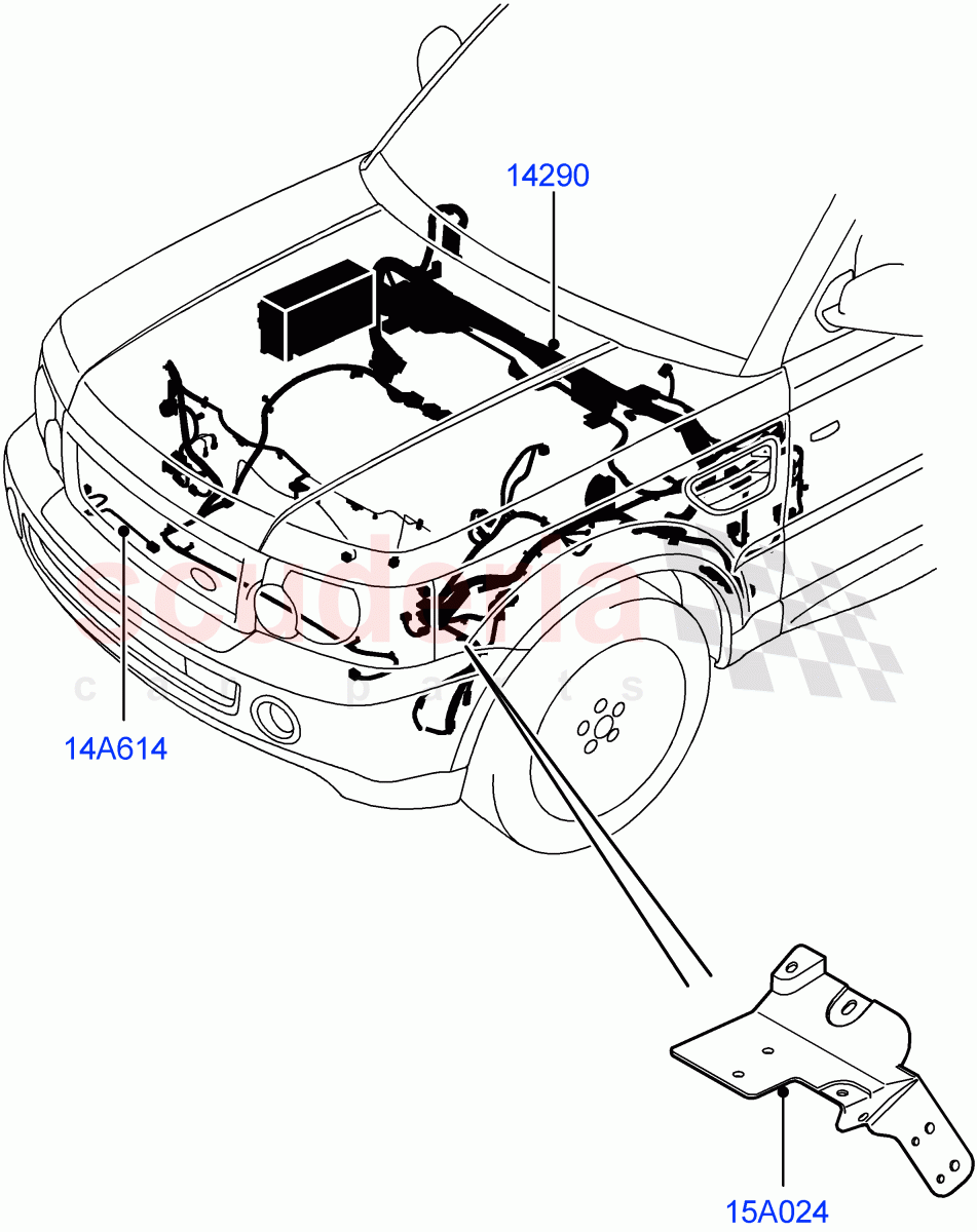 Electrical Wiring - Engine And Dash(Engine Compartment)((V)FROMAA000001,(V)TOAA999999) of Land Rover Land Rover Range Rover Sport (2010-2013) [5.0 OHC SGDI SC V8 Petrol]