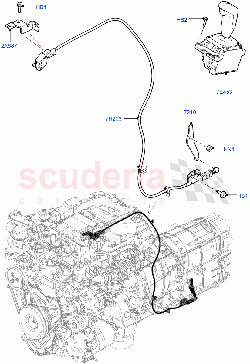 Gear Change-Automatic Transmission(2.0L I4 High DOHC AJ200 Petrol,8 Speed Auto Trans ZF 8HP45)((V)FROMJA000001) of Land Rover Land Rover Range Rover Sport (2014+) [5.0 OHC SGDI SC V8 Petrol]