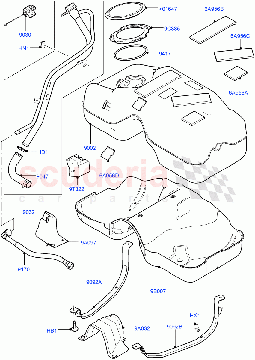 Fuel Tank & Related Parts(2.0L 16V TIVCT T/C Gen2 Petrol,Halewood (UK),2.0L 16V TIVCT T/C 240PS Petrol) of Land Rover Land Rover Discovery Sport (2015+) [2.0 Turbo Petrol GTDI]