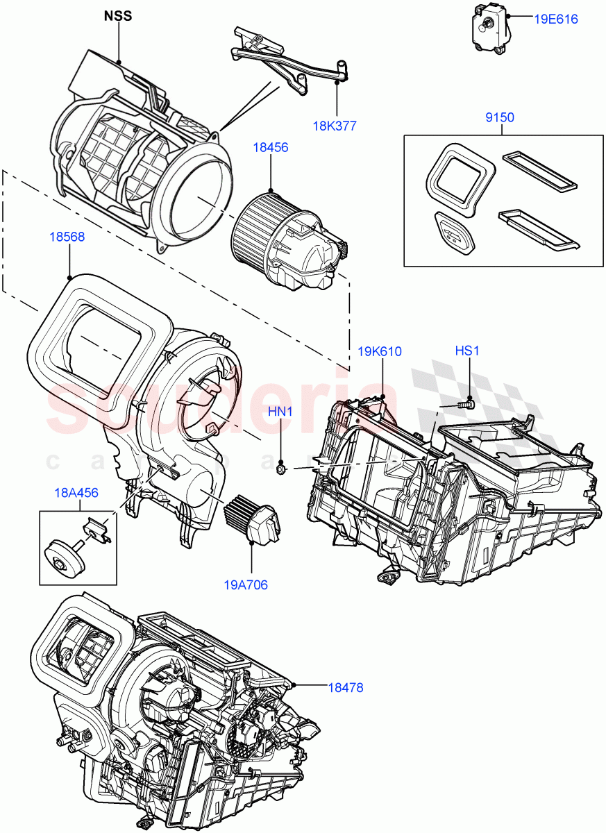 Heater/Air Cond.External Components(Itatiaia (Brazil))((V)FROMGT000001) of Land Rover Land Rover Range Rover Evoque (2012-2018) [2.0 Turbo Petrol GTDI]
