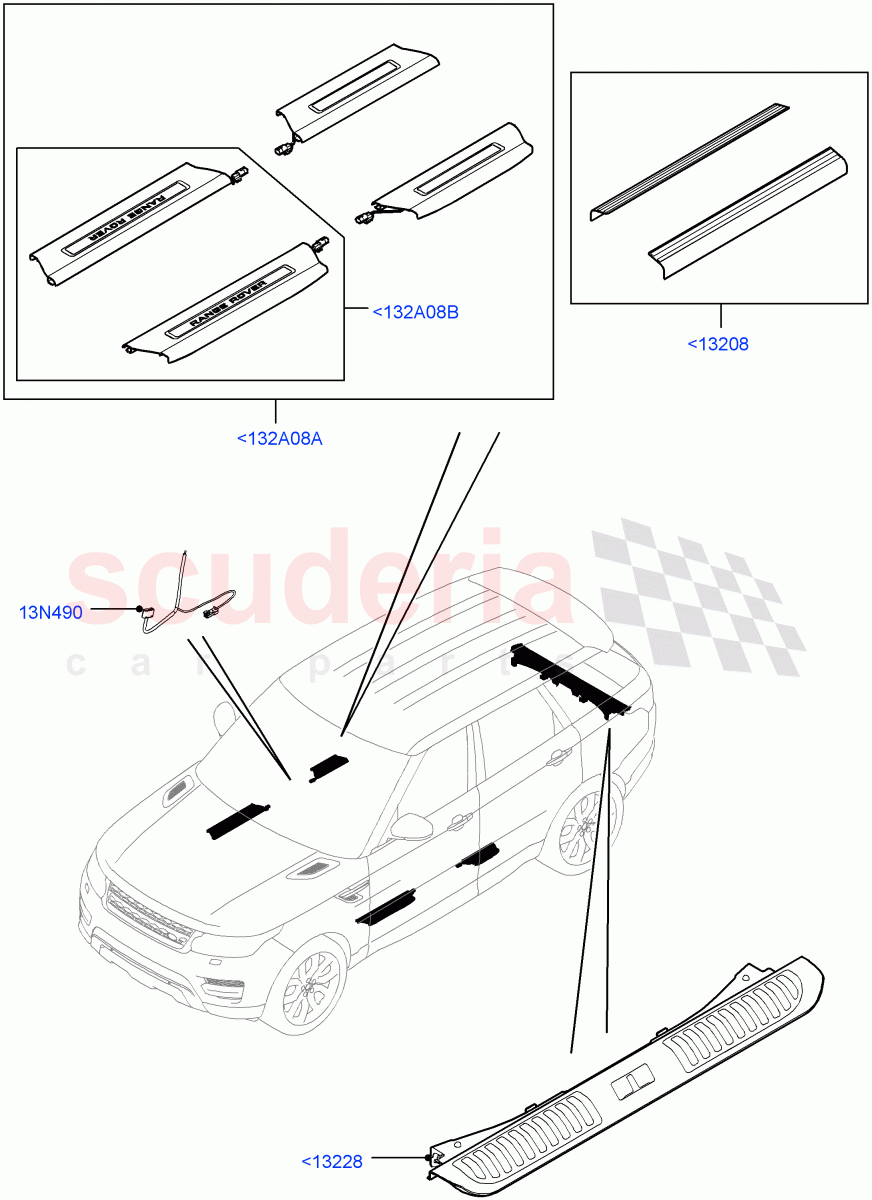 Door Sill Finishers(Accessory) of Land Rover Land Rover Range Rover Sport (2014+) [3.0 Diesel 24V DOHC TC]