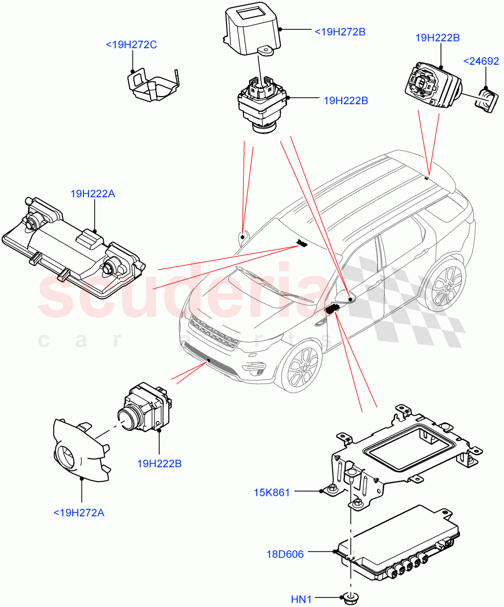 Camera Equipment(Changsu (China))((V)FROMFG000001) of Land Rover Land Rover Discovery Sport (2015+) [2.0 Turbo Diesel]
