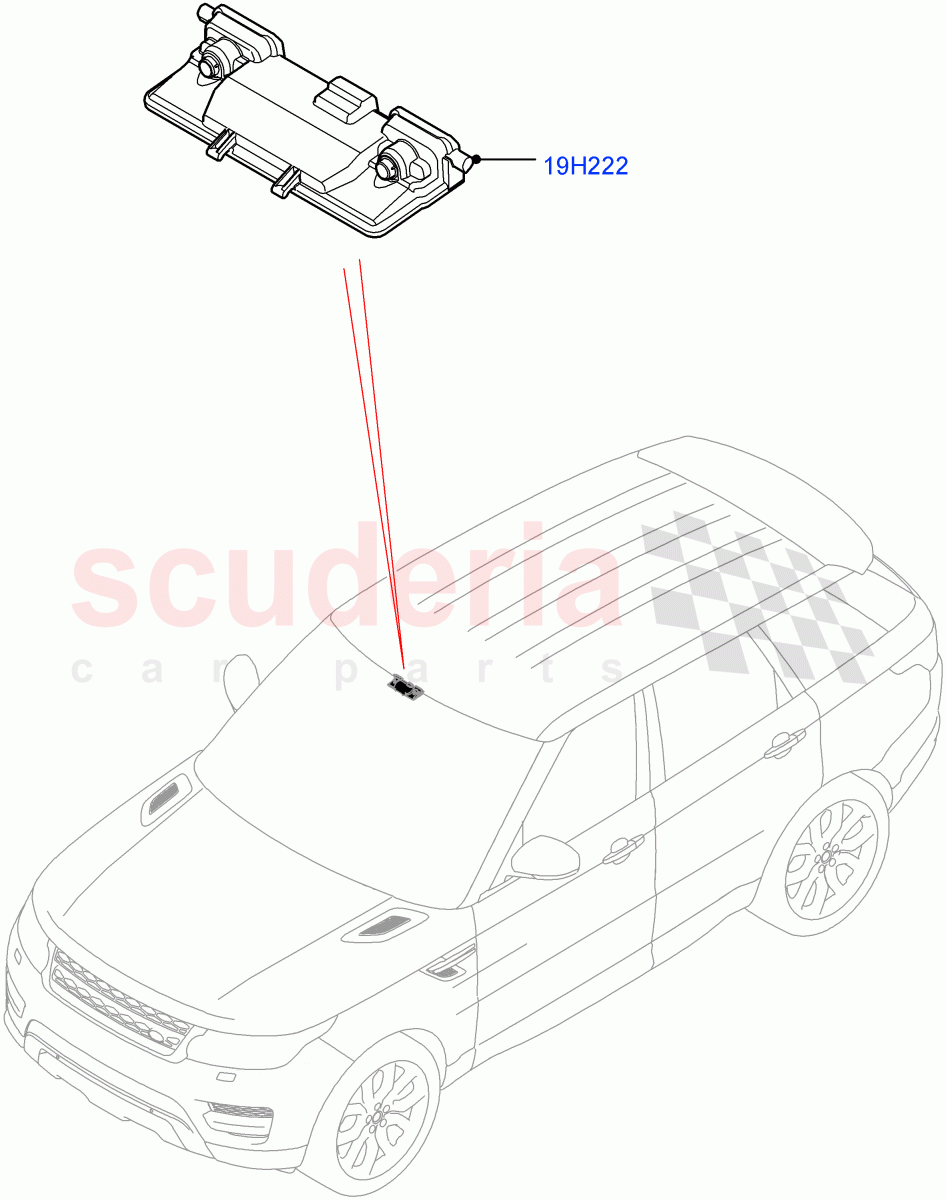 Camera Equipment(Forward Facing Camera)((V)FROMHA000001,(V)TOHA999999) of Land Rover Land Rover Range Rover Sport (2014+) [2.0 Turbo Petrol GTDI]