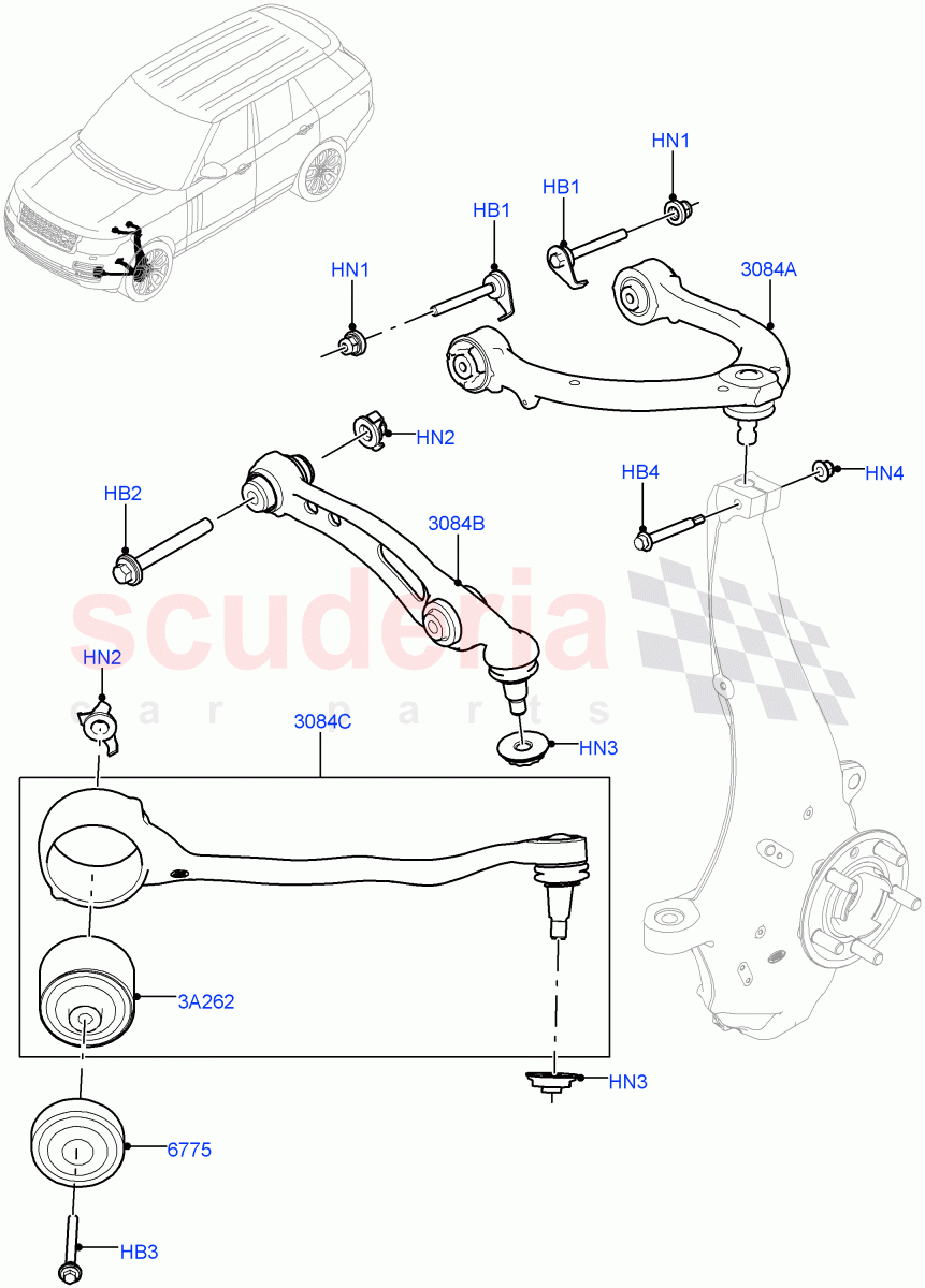 Front Suspension Arms of Land Rover Land Rover Range Rover (2012-2021) [2.0 Turbo Petrol AJ200P]