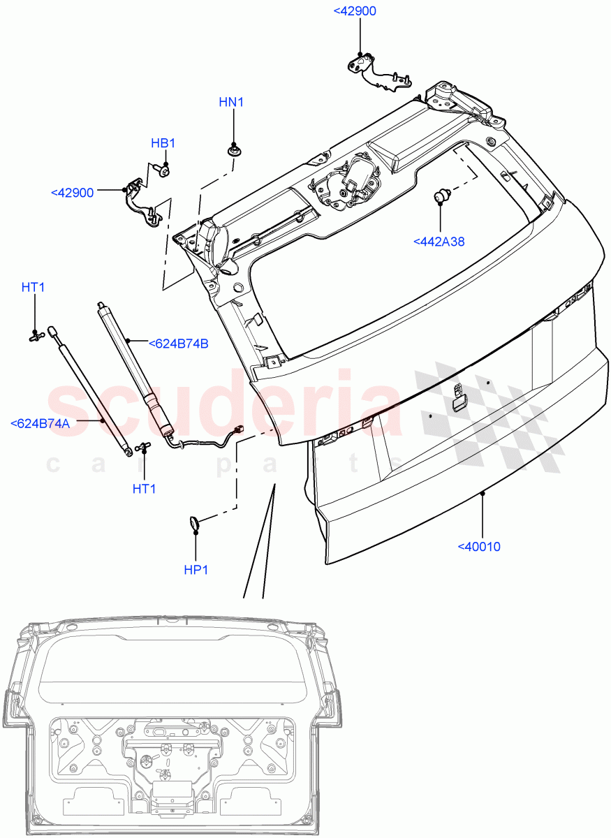 Luggage Compartment Door(Door And Fixings)(Itatiaia (Brazil))((V)FROMGT000001) of Land Rover Land Rover Range Rover Evoque (2012-2018) [2.0 Turbo Petrol AJ200P]