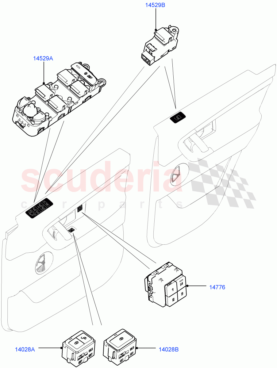 Switches(Door)(Changsu (China))((V)FROMFG000001,(V)TOKG446856) of Land Rover Land Rover Discovery Sport (2015+) [2.0 Turbo Petrol AJ200P]