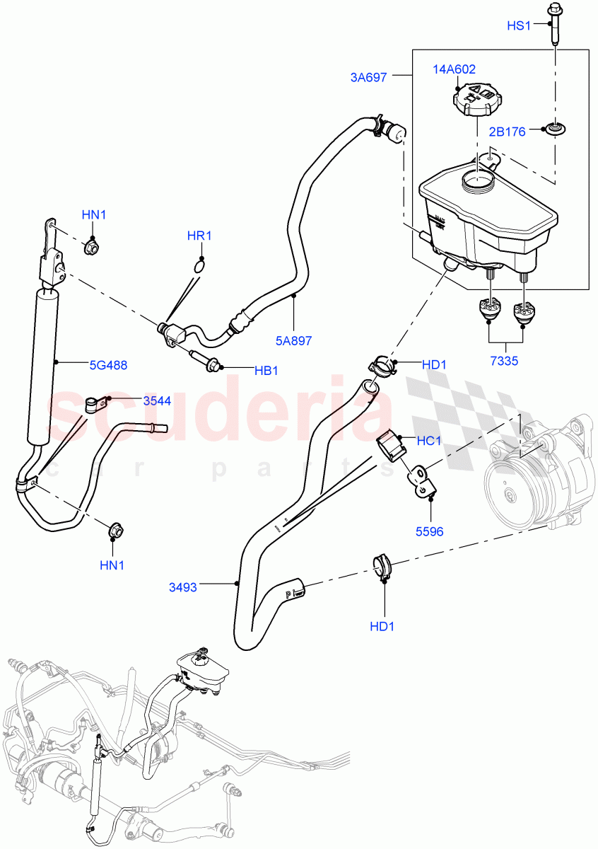 Active Anti-Roll Bar System(Cooler, Reservoir)(5.0 Petrol AJ133 DOHC CDA,Electronic Air Suspension With ACE,5.0L OHC SGDI SC V8 Petrol - AJ133,5.0L P AJ133 DOHC CDA S/C Enhanced)((V)FROMKA000001) of Land Rover Land Rover Range Rover (2012-2021) [5.0 OHC SGDI NA V8 Petrol]
