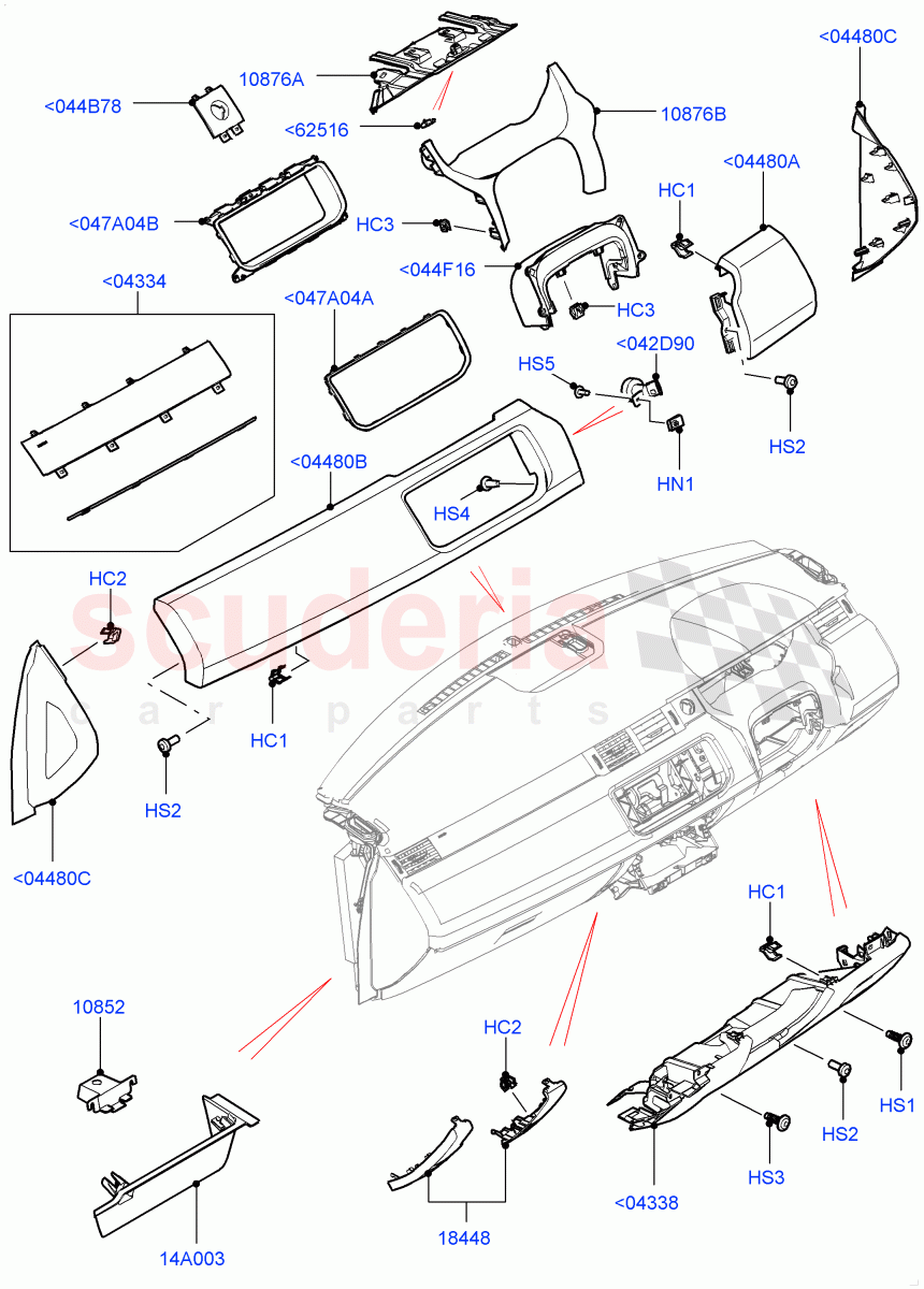 Instrument Panel(Lower)(Changsu (China))((V)FROMEG000001) of Land Rover Land Rover Range Rover Evoque (2012-2018) [2.0 Turbo Petrol GTDI]