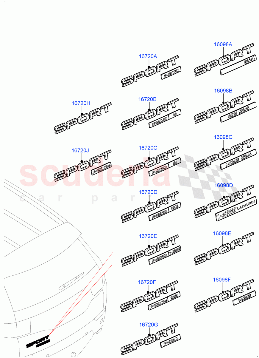Name Plates(Changsu (China))((V)FROMFG000001) of Land Rover Land Rover Discovery Sport (2015+) [1.5 I3 Turbo Petrol AJ20P3]