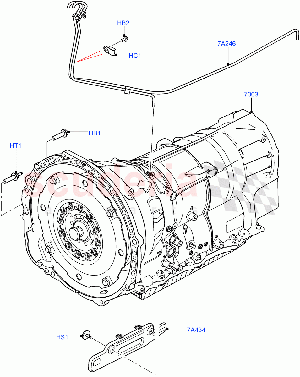 Auto Trans Assy & Speedometer Drive(Nitra Plant Build)(5.0 Petrol AJ133 DOHC CDA,8 Speed Auto Trans ZF 8HP70 4WD)((V)FROMM2000001) of Land Rover Land Rover Defender (2020+) [3.0 I6 Turbo Petrol AJ20P6]
