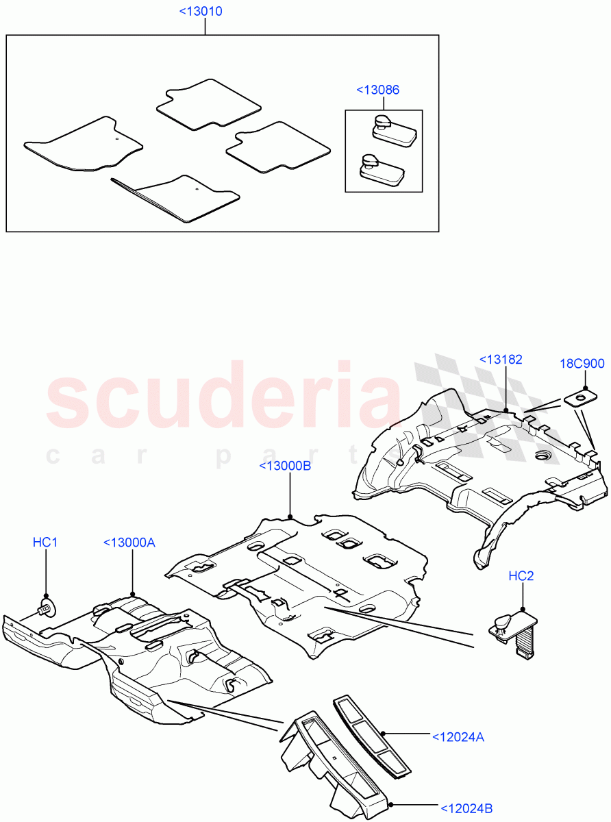 Floor Trim((V)FROMAA000001) of Land Rover Land Rover Range Rover Sport (2010-2013) [5.0 OHC SGDI SC V8 Petrol]