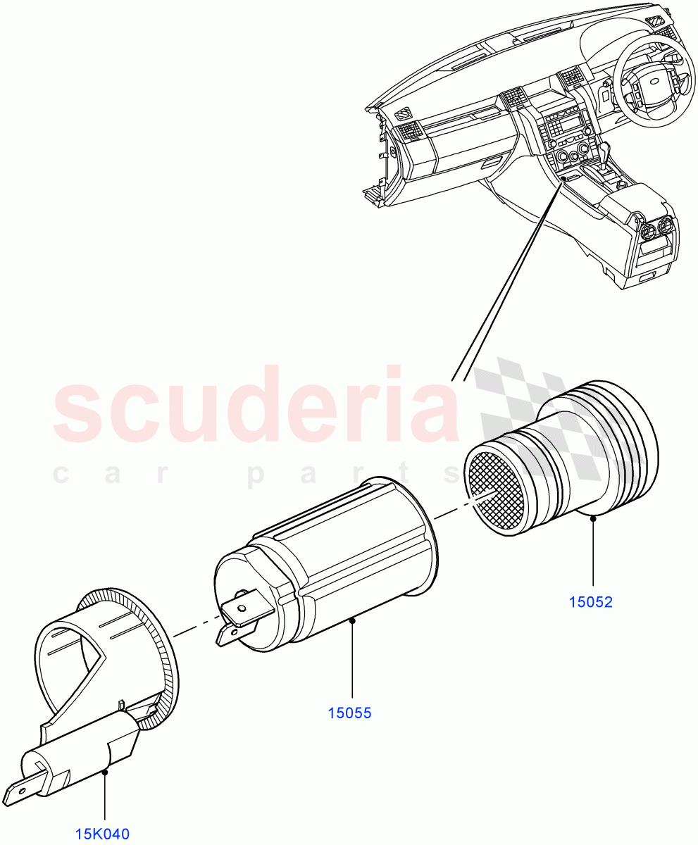 Instrument Panel Related Parts((V)TO9A999999) of Land Rover Land Rover Range Rover Sport (2005-2009) [3.6 V8 32V DOHC EFI Diesel]