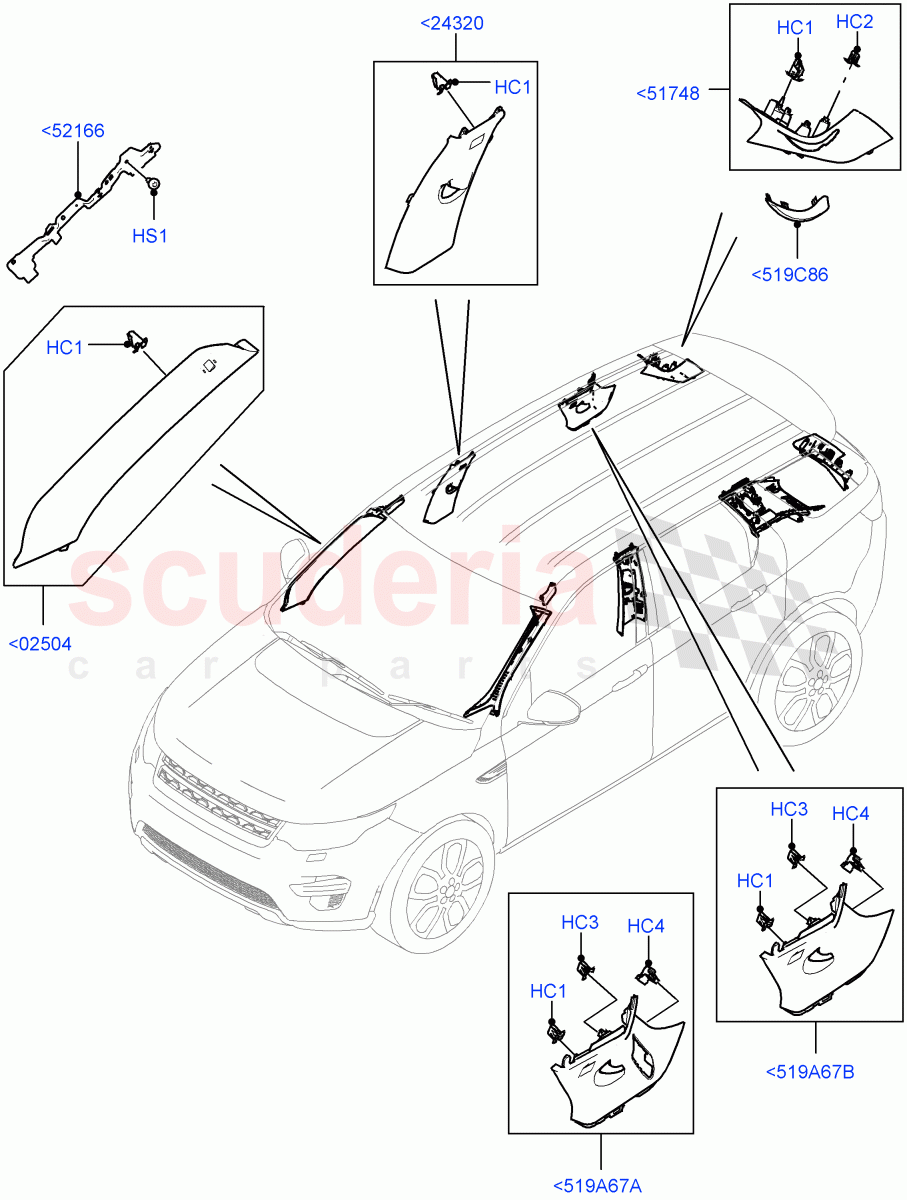 Side Trim(Front And Rear)(Changsu (China))((V)FROMFG000001) of Land Rover Land Rover Discovery Sport (2015+) [2.0 Turbo Diesel AJ21D4]