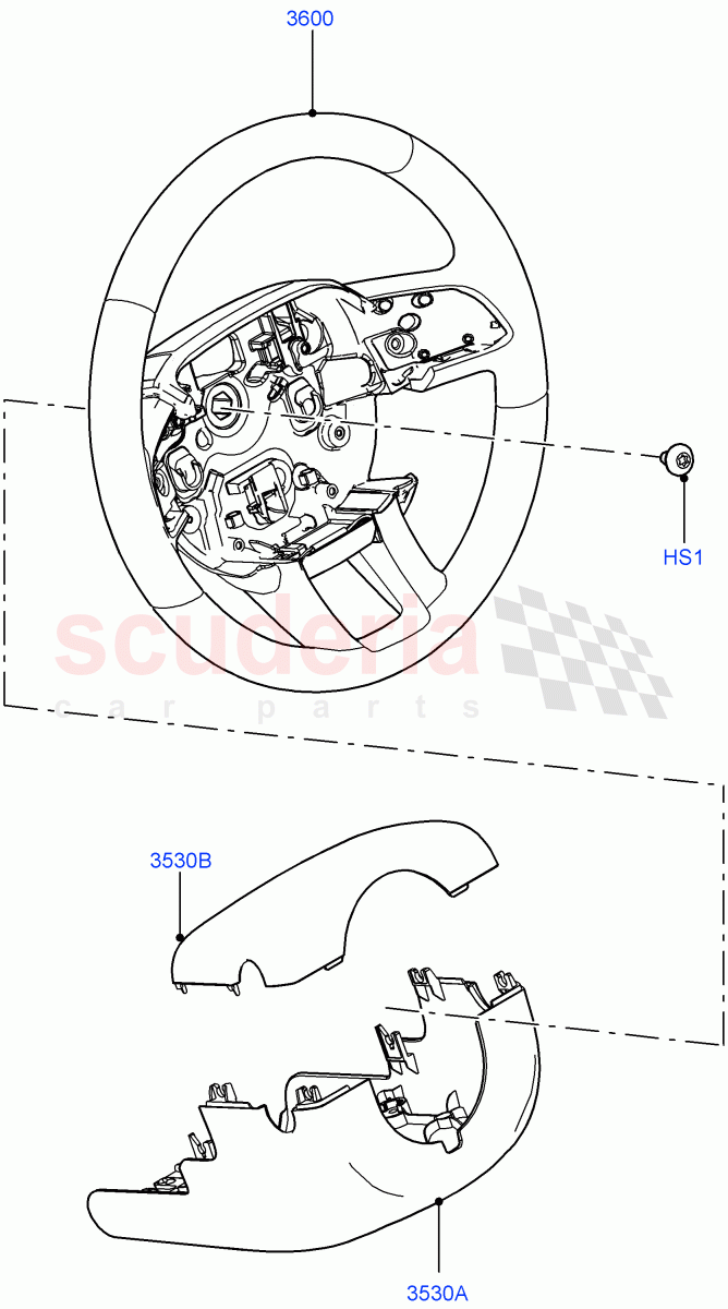 Steering Wheel(Itatiaia (Brazil))((V)FROMGT000001) of Land Rover Land Rover Range Rover Evoque (2012-2018) [2.0 Turbo Diesel]