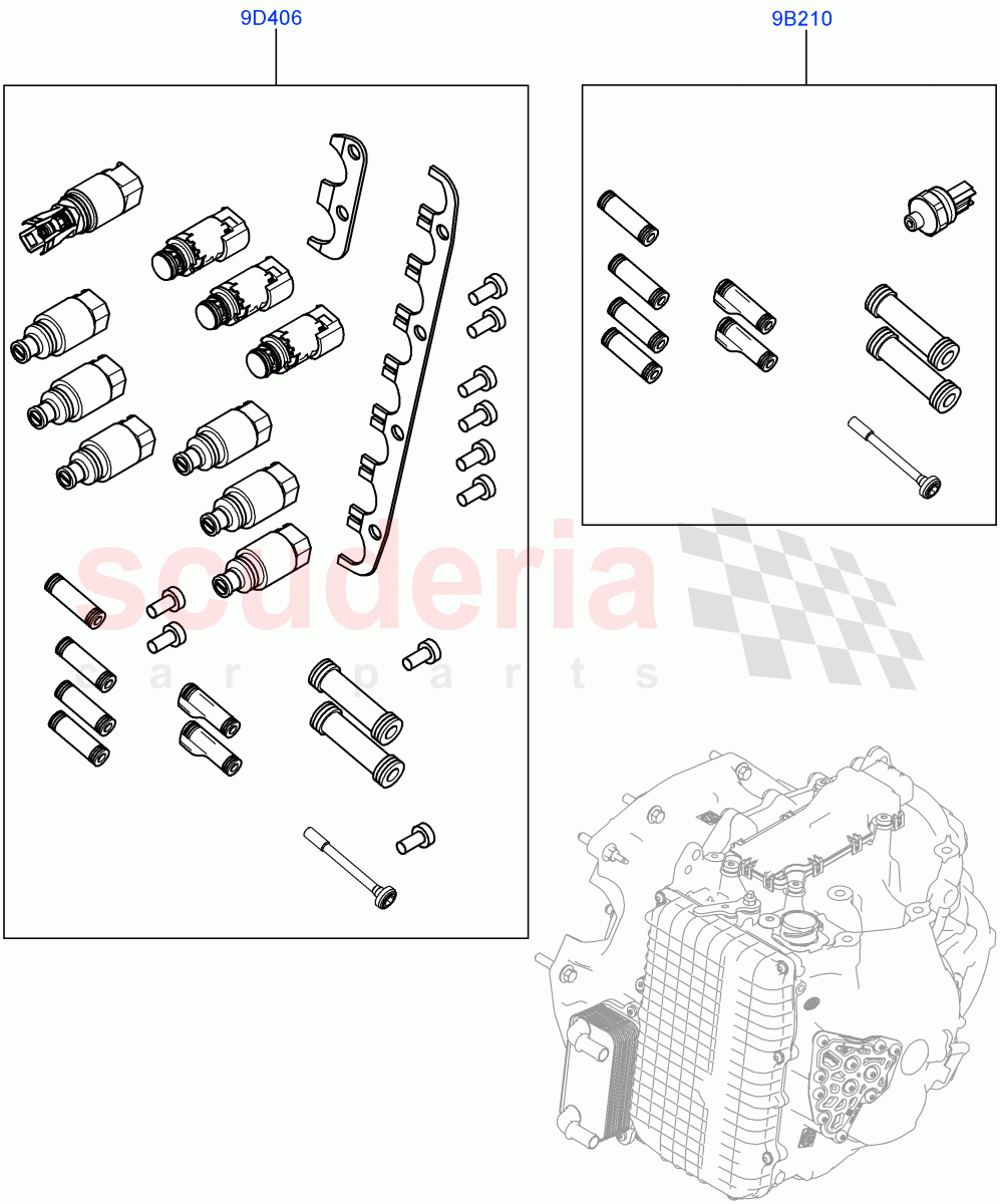 Valve Body - Main Control & Servo's(Solenoid Kit)(9 Speed Auto AWD,Halewood (UK))((V)FROMEH000001) of Land Rover Land Rover Range Rover Evoque (2012-2018) [2.2 Single Turbo Diesel]