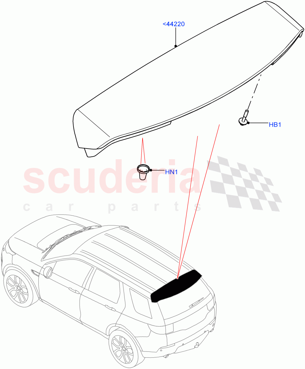 Spoiler And Related Parts(Itatiaia (Brazil))((V)FROMGT000001) of Land Rover Land Rover Discovery Sport (2015+) [1.5 I3 Turbo Petrol AJ20P3]