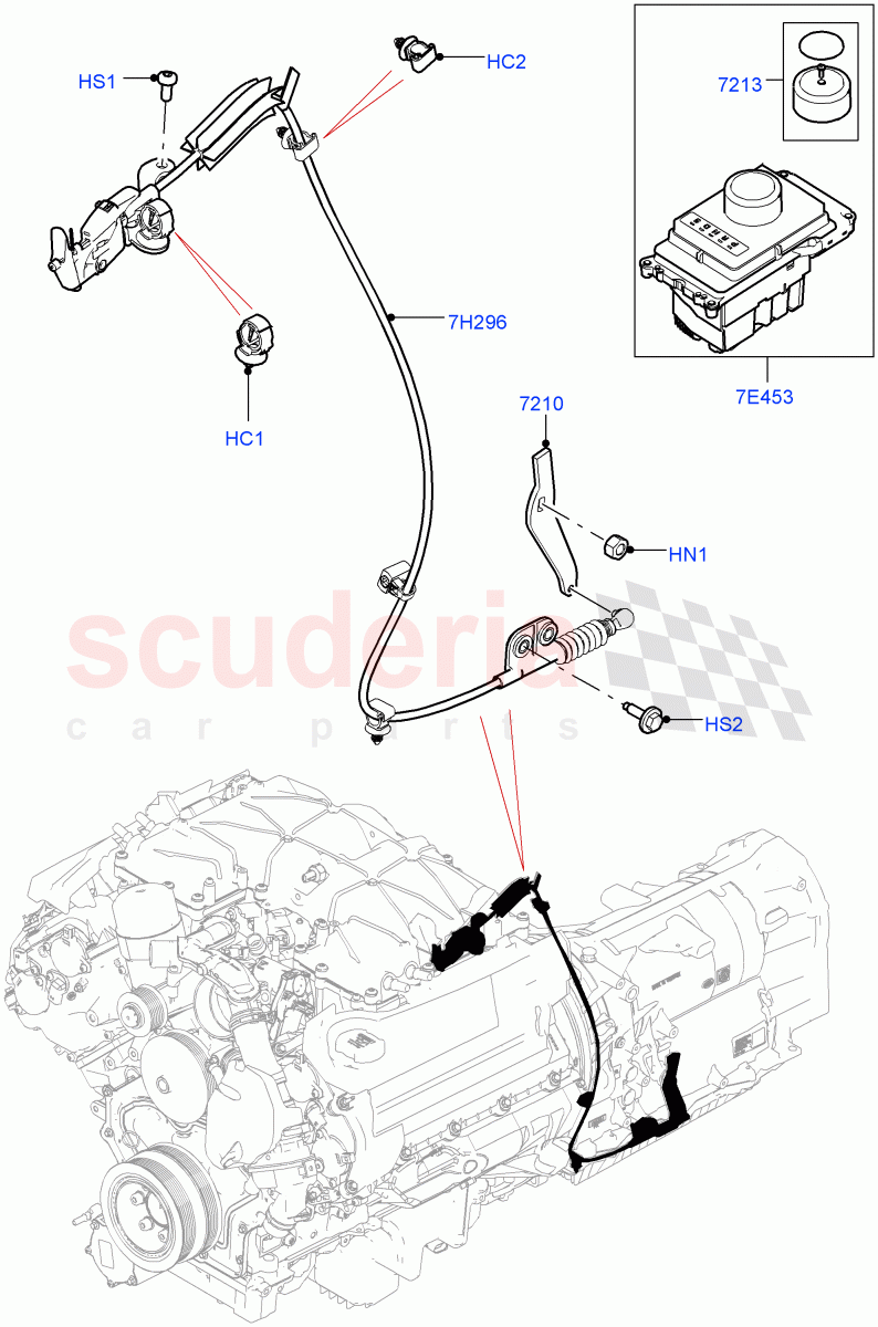 Gear Change-Automatic Transmission(Nitra Plant Build)(2.0L I4 DSL MID DOHC AJ200,8 Speed Auto Trans ZF 8HP45,3.0L DOHC GDI SC V6 PETROL)((V)FROMK2000001) of Land Rover Land Rover Discovery 5 (2017+) [2.0 Turbo Petrol AJ200P]