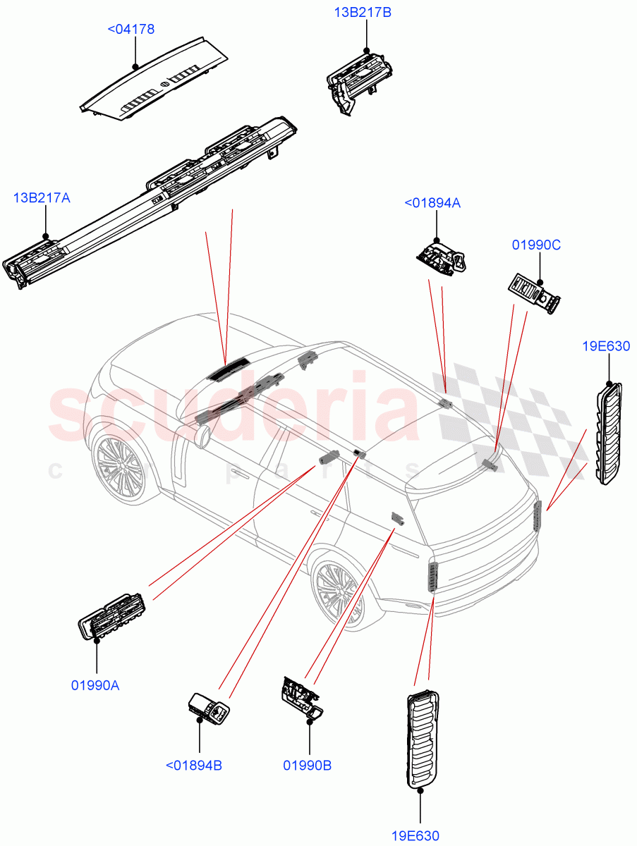 Air Vents, Louvres And Ducts(External Components) of Land Rover Land Rover Range Rover (2022+) [3.0 I6 Turbo Petrol AJ20P6]