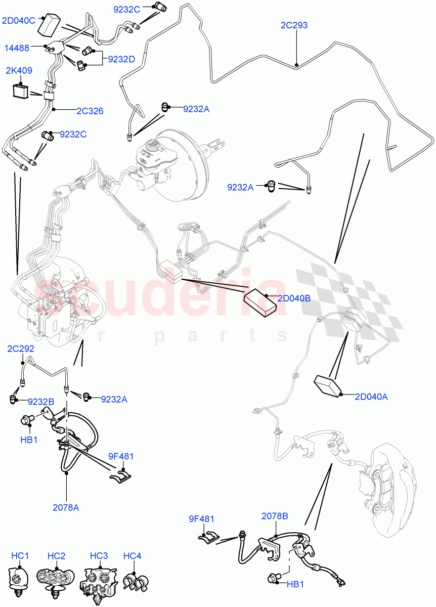 Front Brake Pipes of Land Rover Land Rover Range Rover (2012-2021) [2.0 Turbo Petrol GTDI]