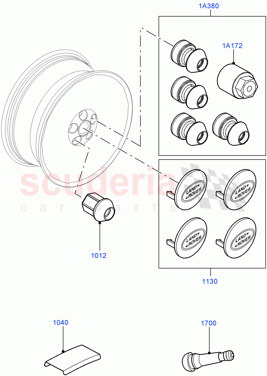 Wheels(Additional Equipment, Solihull Plant Build)((V)FROMHA000001) of Land Rover Land Rover Discovery 5 (2017+) [3.0 Diesel 24V DOHC TC]
