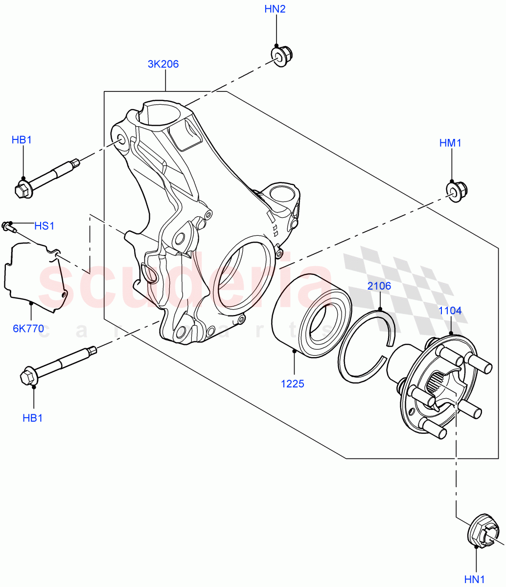 Front Knuckle And Hub(Changsu (China))((V)FROMKG446857) of Land Rover Land Rover Discovery Sport (2015+) [2.0 Turbo Petrol AJ200P]
