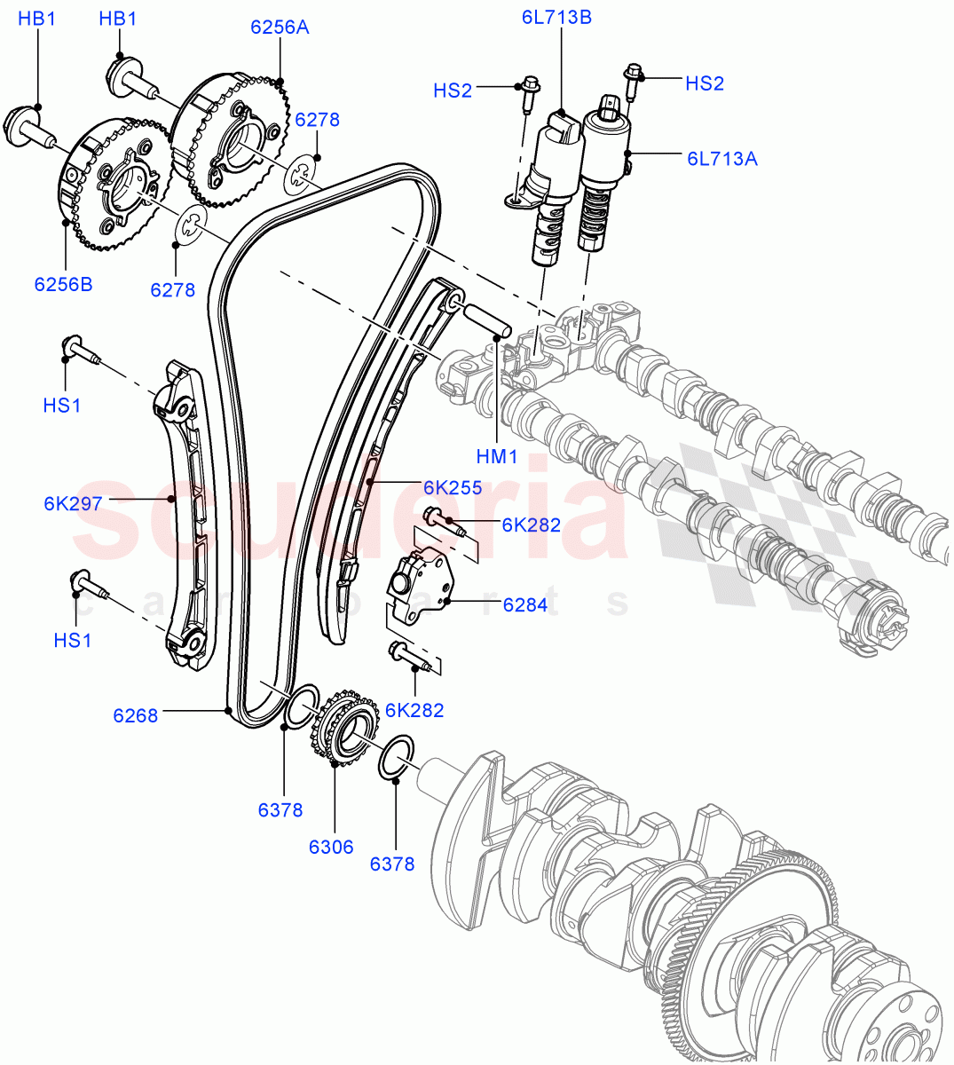 Timing Gear(2.0L 16V TIVCT T/C 240PS Petrol,Changsu (China))((V)FROMEG000001) of Land Rover Land Rover Discovery Sport (2015+) [2.0 Turbo Petrol GTDI]
