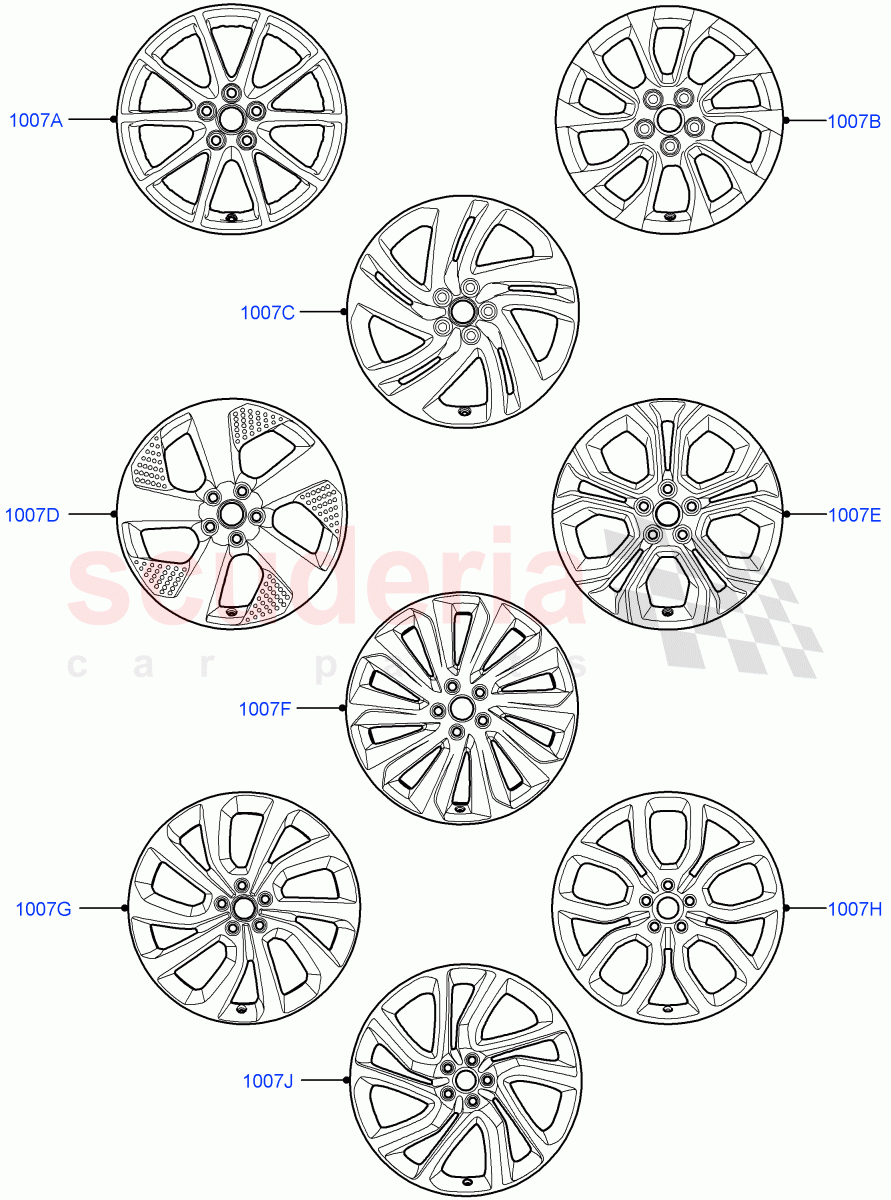 Wheels(Halewood (UK))((V)FROMLH000001) of Land Rover Land Rover Discovery Sport (2015+) [2.2 Single Turbo Diesel]