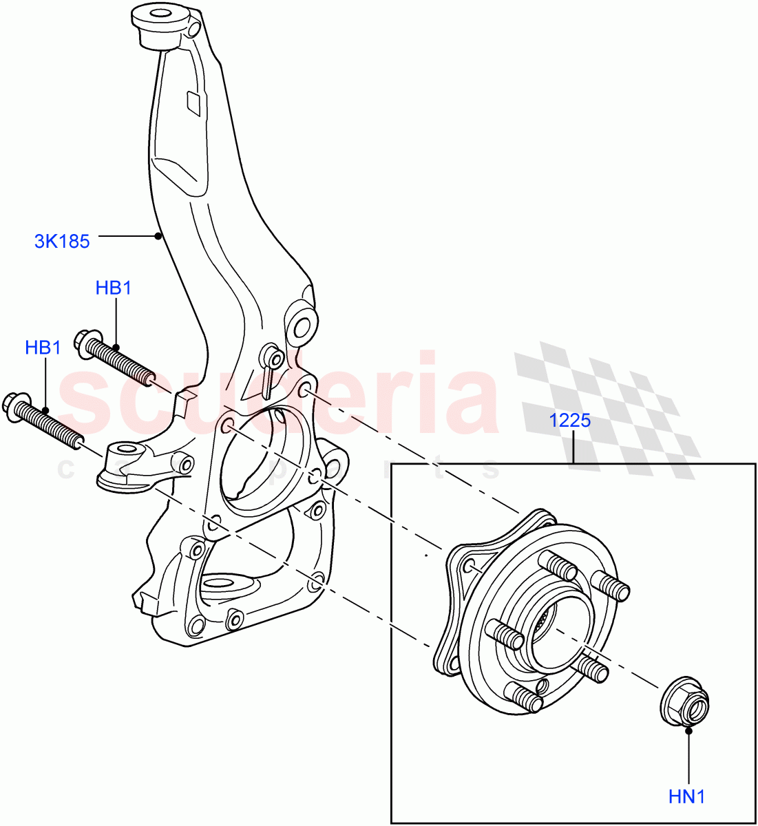 Front Knuckle And Hub((V)FROMAA000001) of Land Rover Land Rover Discovery 4 (2010-2016) [3.0 Diesel 24V DOHC TC]