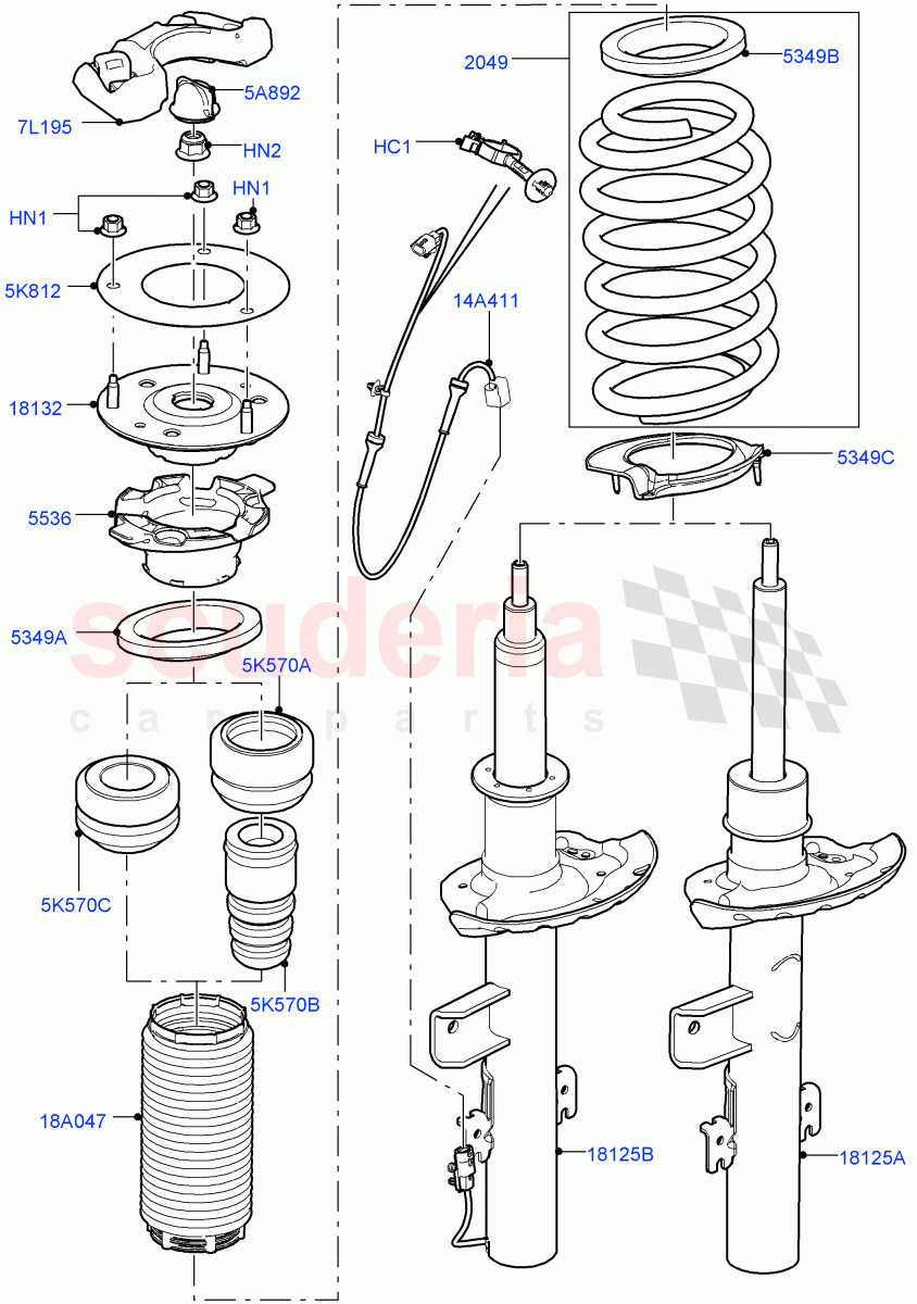 Rear Springs And Shock Absorbers(Changsu (China))((V)FROMEG000001) of Land Rover Land Rover Range Rover Evoque (2012-2018) [2.0 Turbo Diesel]