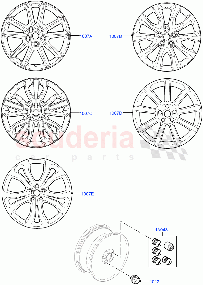 Accessory Wheels(Accessory) of Land Rover Land Rover Range Rover Sport (2014+) [3.0 Diesel 24V DOHC TC]