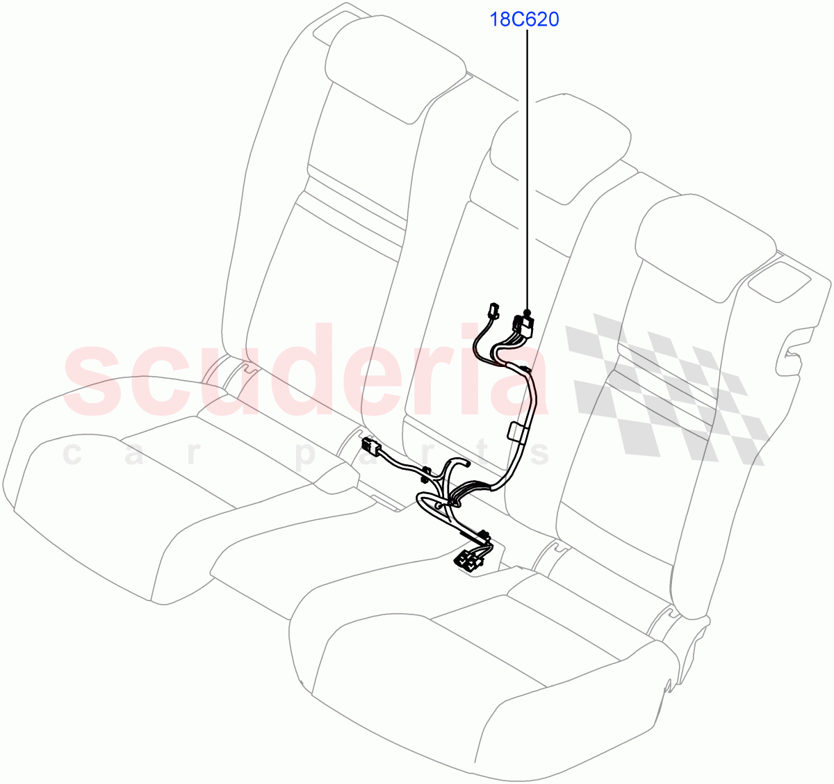 Wiring - Seats(2nd Row, Rear Seats)(Premium Air Conditioning-Front/Rear) of Land Rover Land Rover Range Rover Velar (2017+) [2.0 Turbo Diesel]